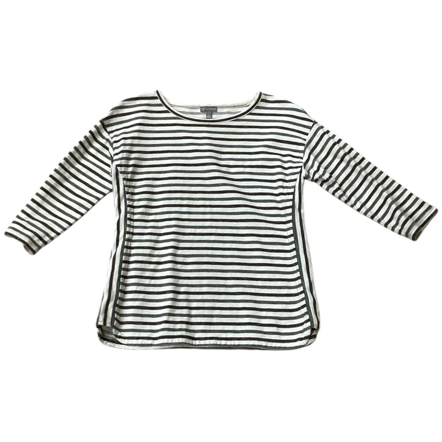 Top 3/4 Sleeve Basic By Talbots In Striped, Size: S