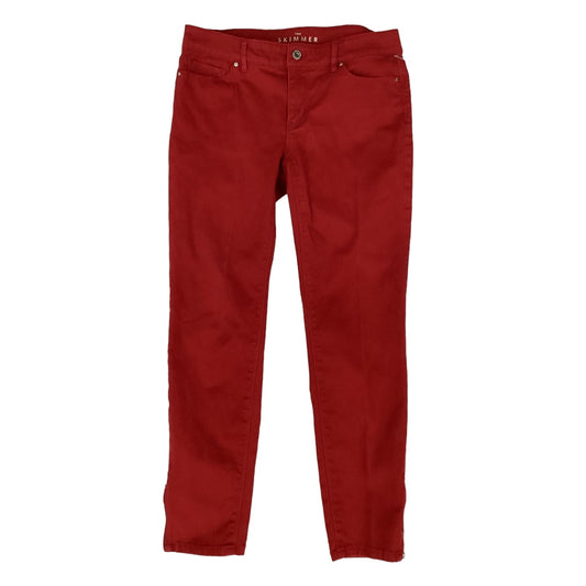 Red Jeans Skinny White House Black Market, Size 4