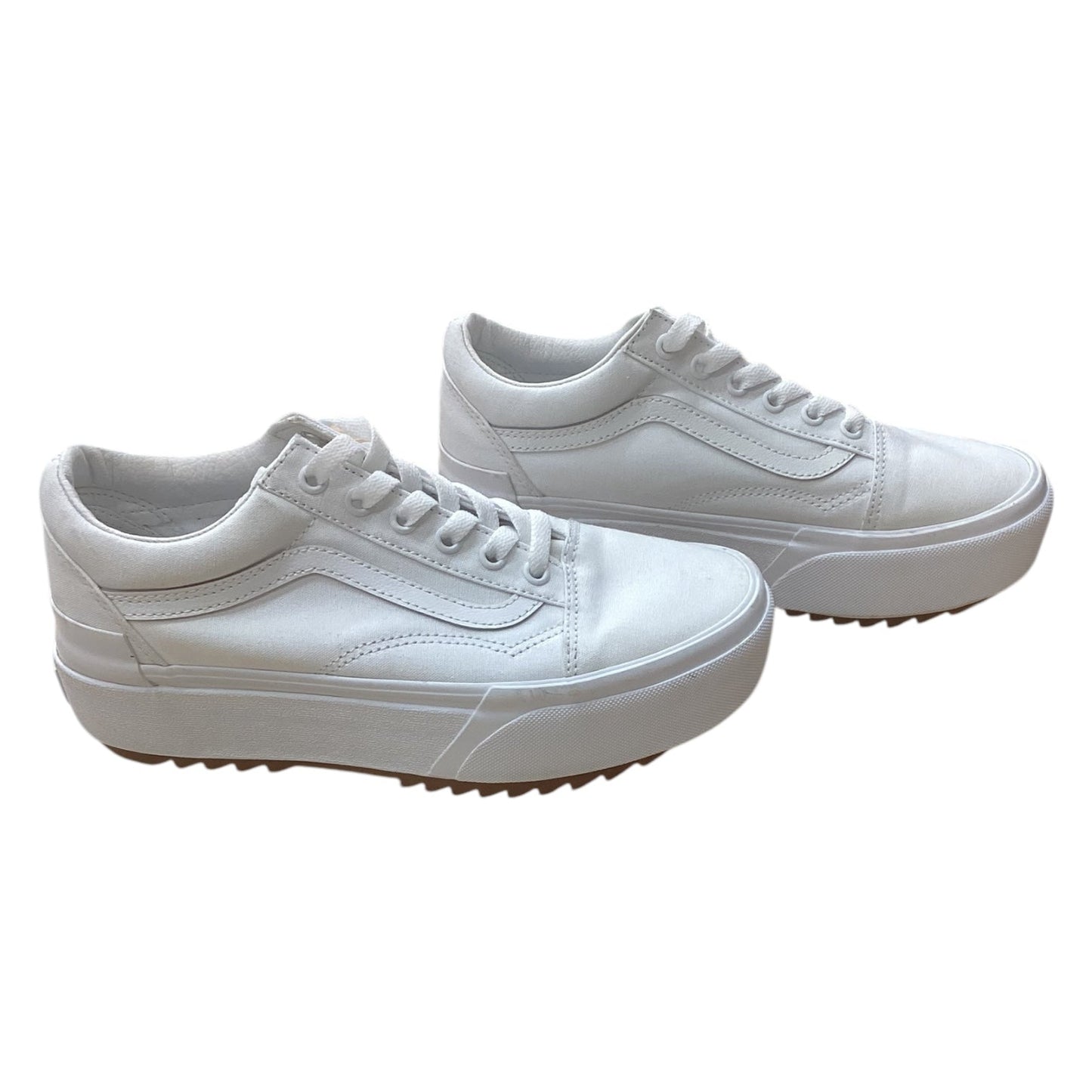 Shoes Sneakers Platform By Vans In White, Size: 7.5