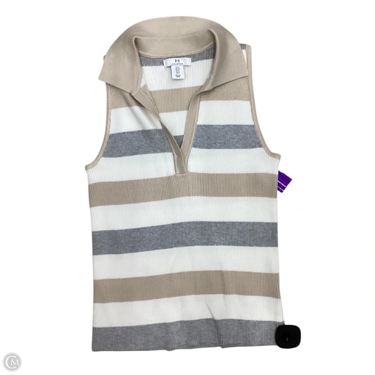 Top Sleeveless Designer By Halston In Striped Pattern, Size: S