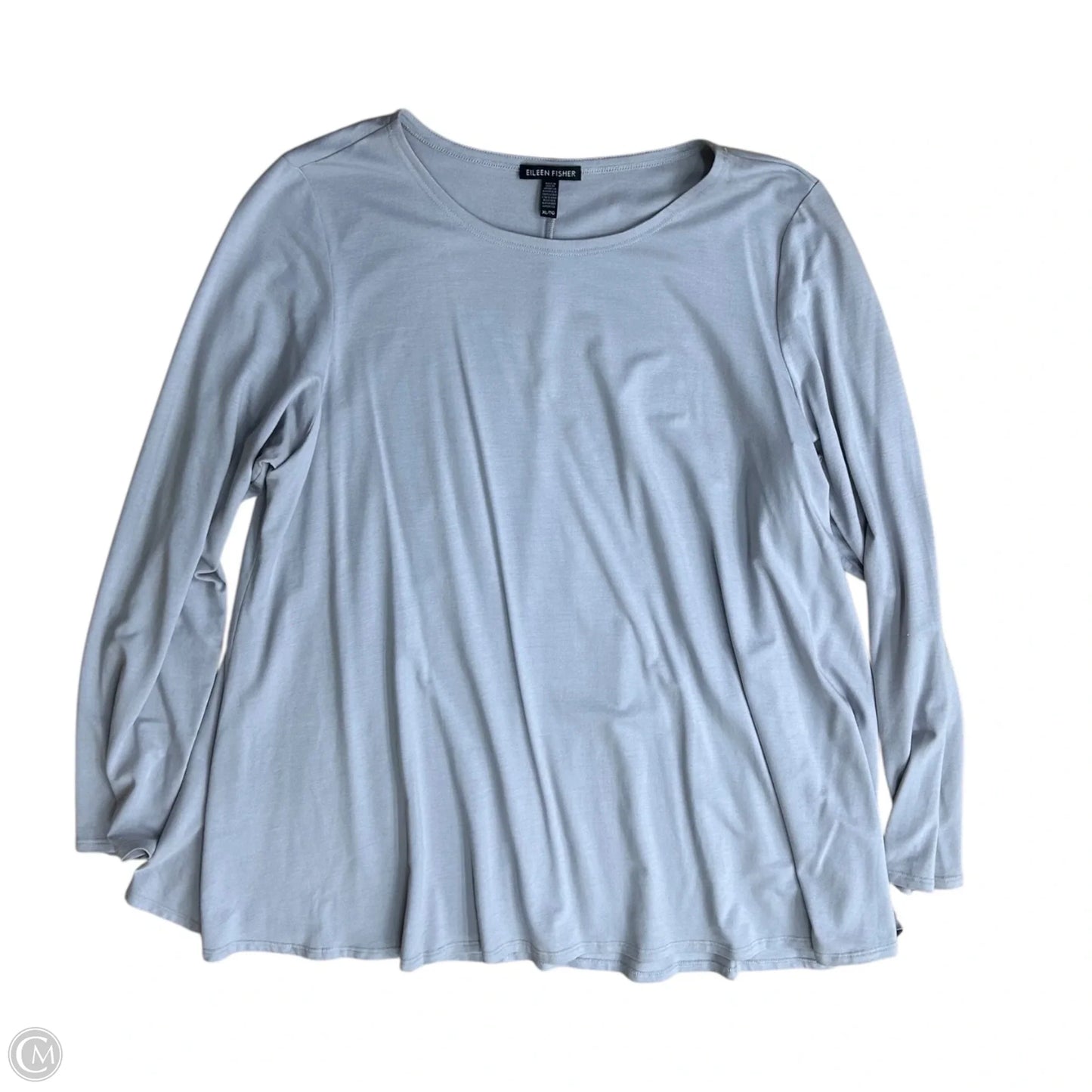 Top Long Sleeve Basic By Eileen Fisher In Grey, Size: Xl