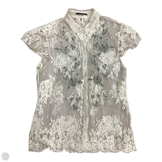 Top Short Sleeve By Elie Tahari In Cream, Size: S