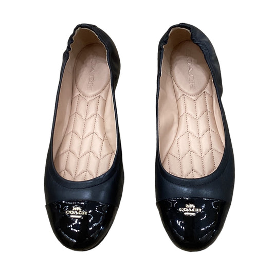 Shoes Flats By Coach In Black, Size: 9.5