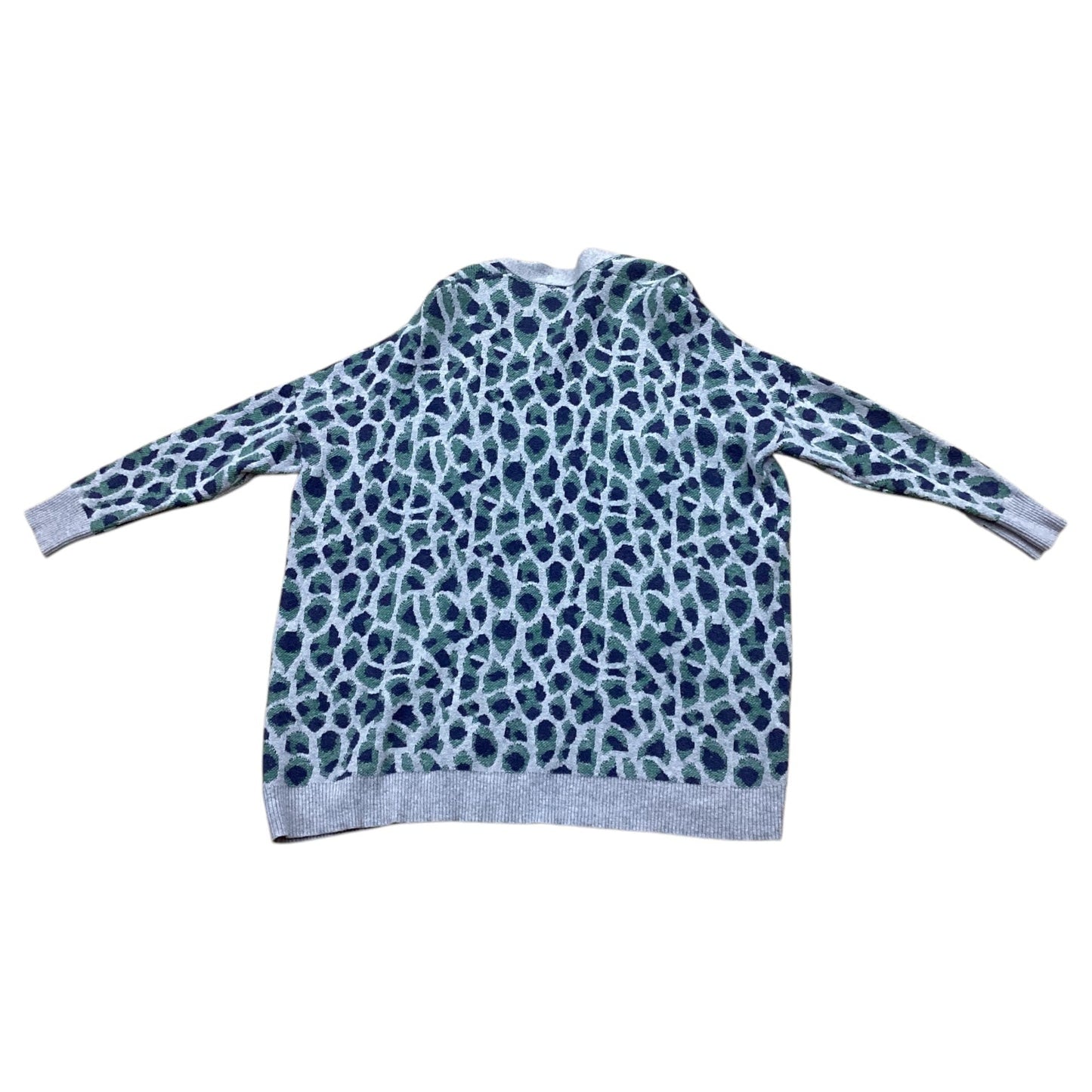 Sweater Cardigan By Clothes Mentor In Animal Print, Size: M