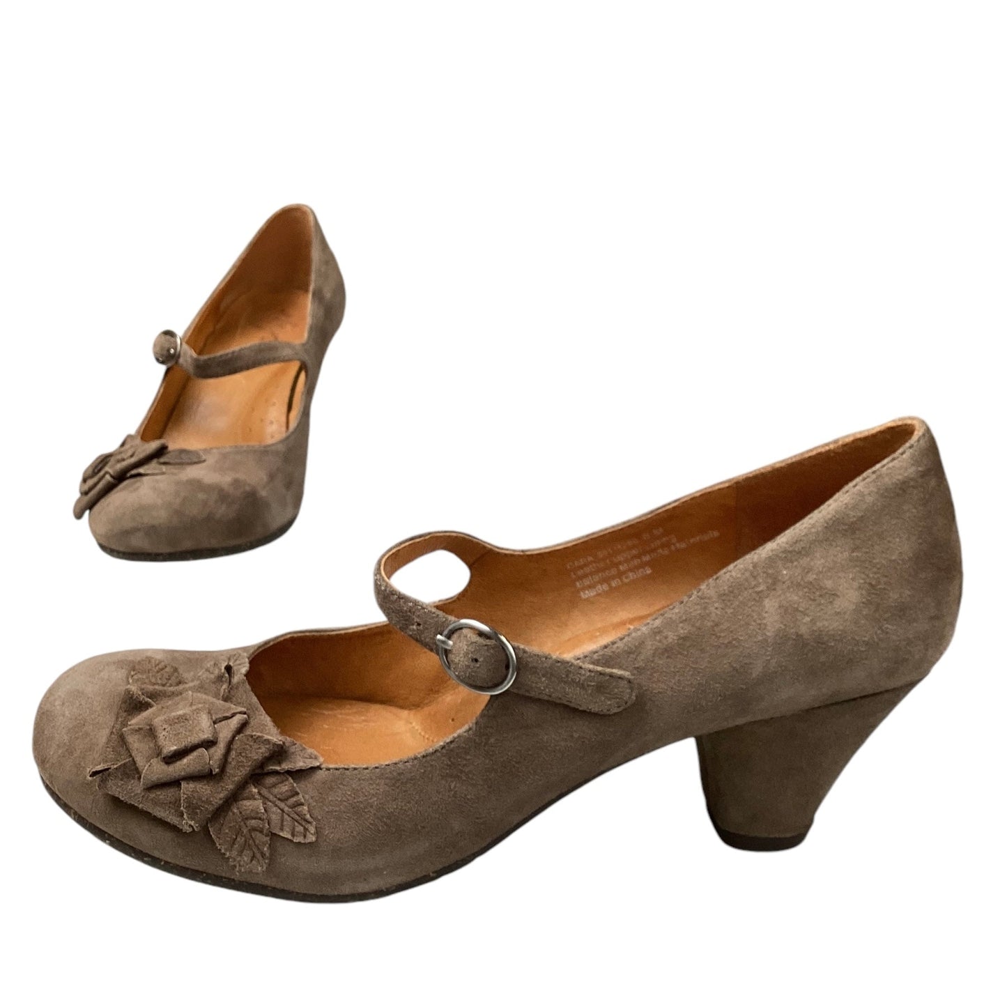 Shoes Heels Kitten By Clothes Mentor In Taupe, Size: 8