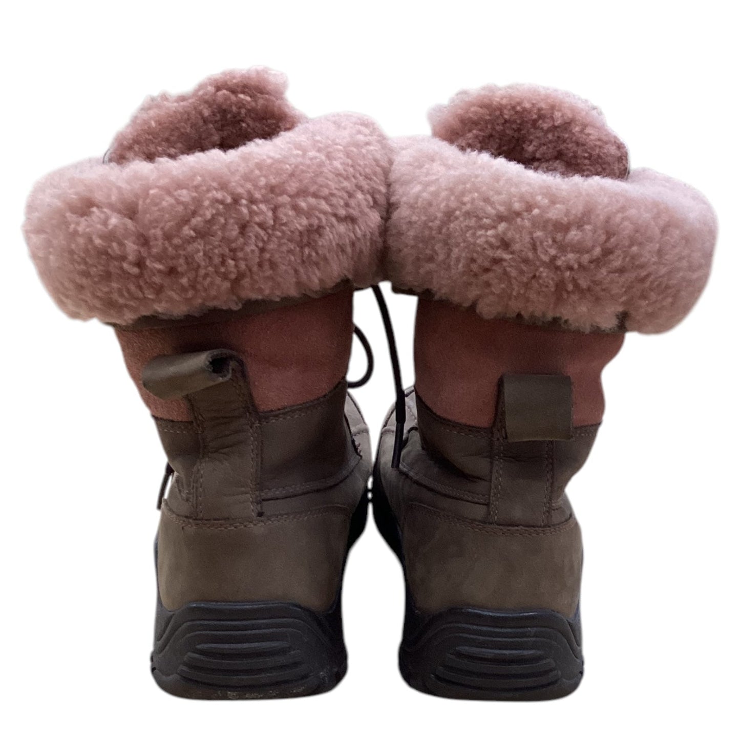 Boots Snow By Ugg In Brown & Pink, Size: 7