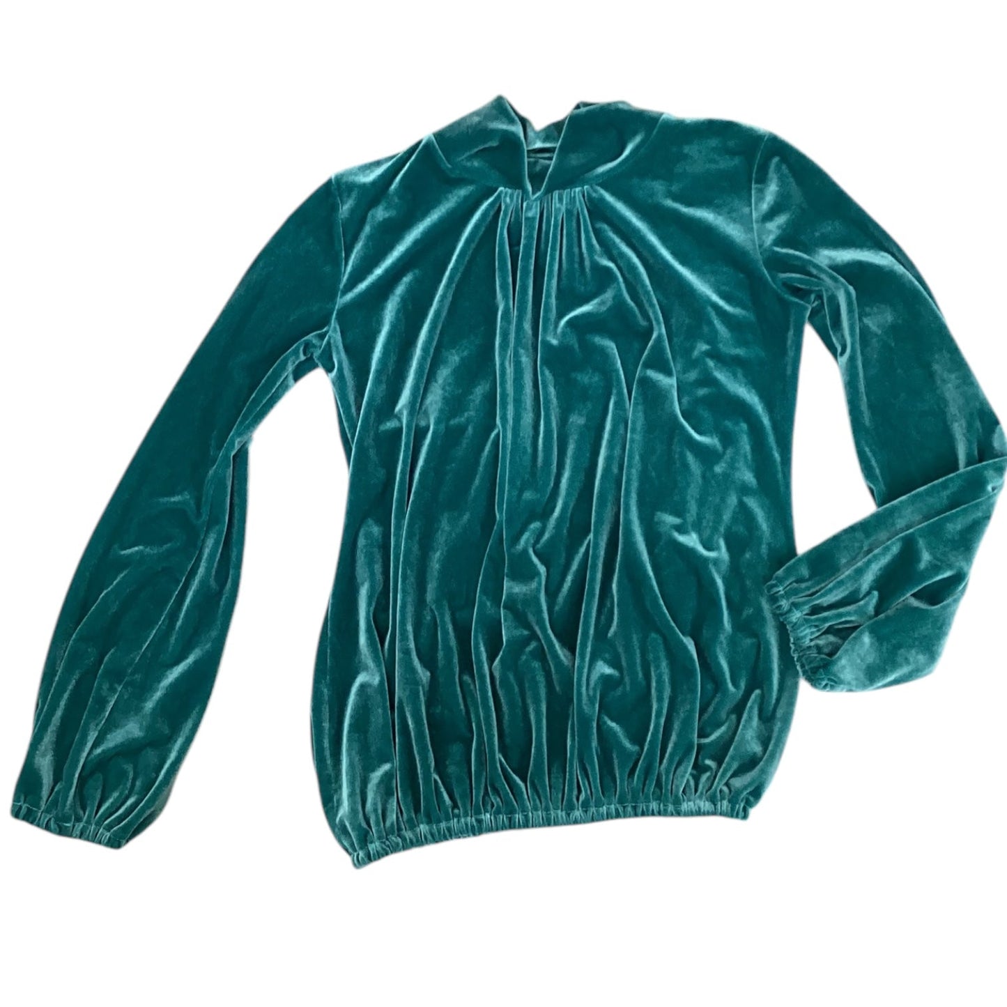 Blouse Long Sleeve By Clothes Mentor In Green, Size: S