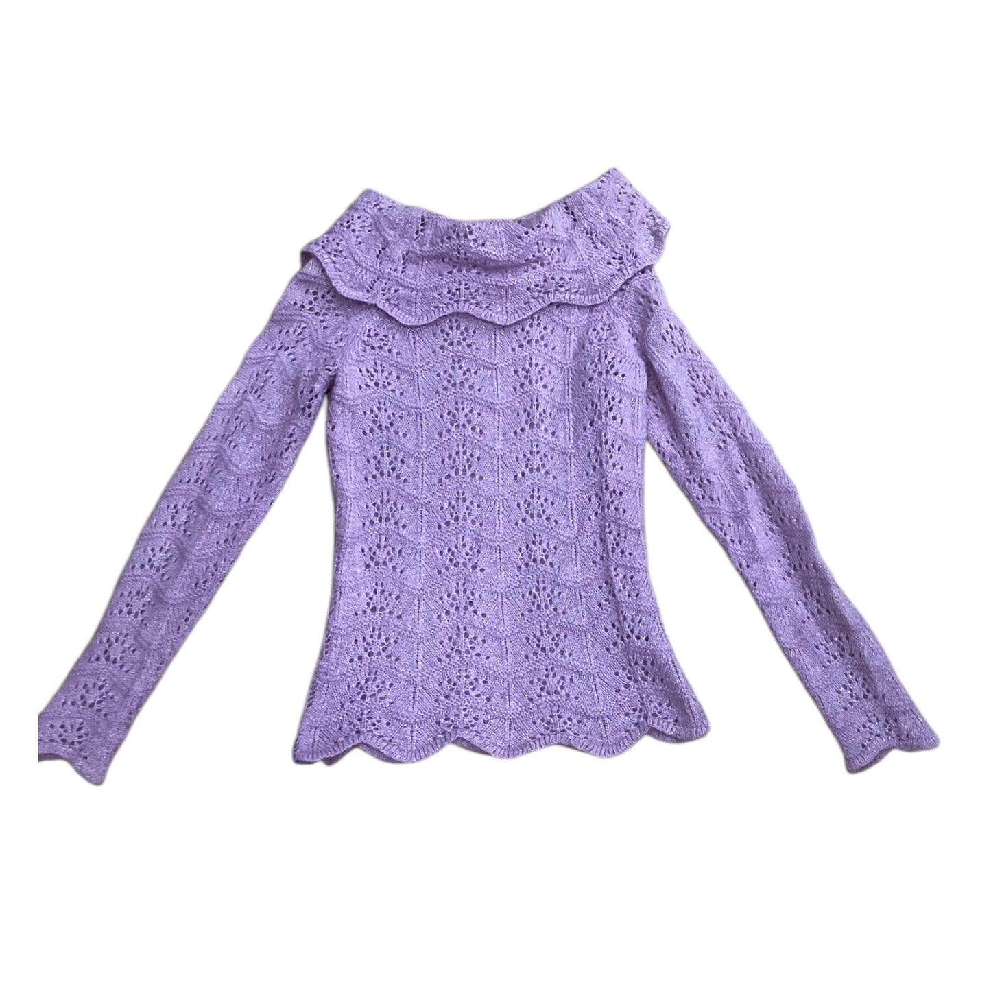 Sweater By Ann Taylor In Purple, Size: Xs