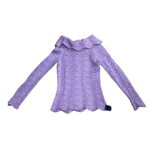 Sweater By Ann Taylor In Purple, Size: Xs