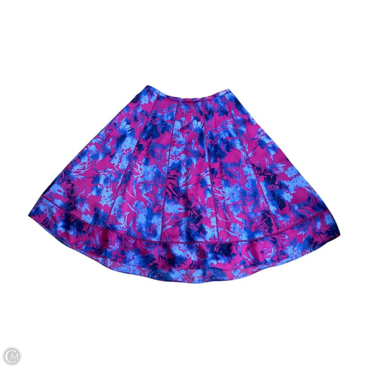 Skirt Midi By Banana Republic In Blue & Pink, Size: 10