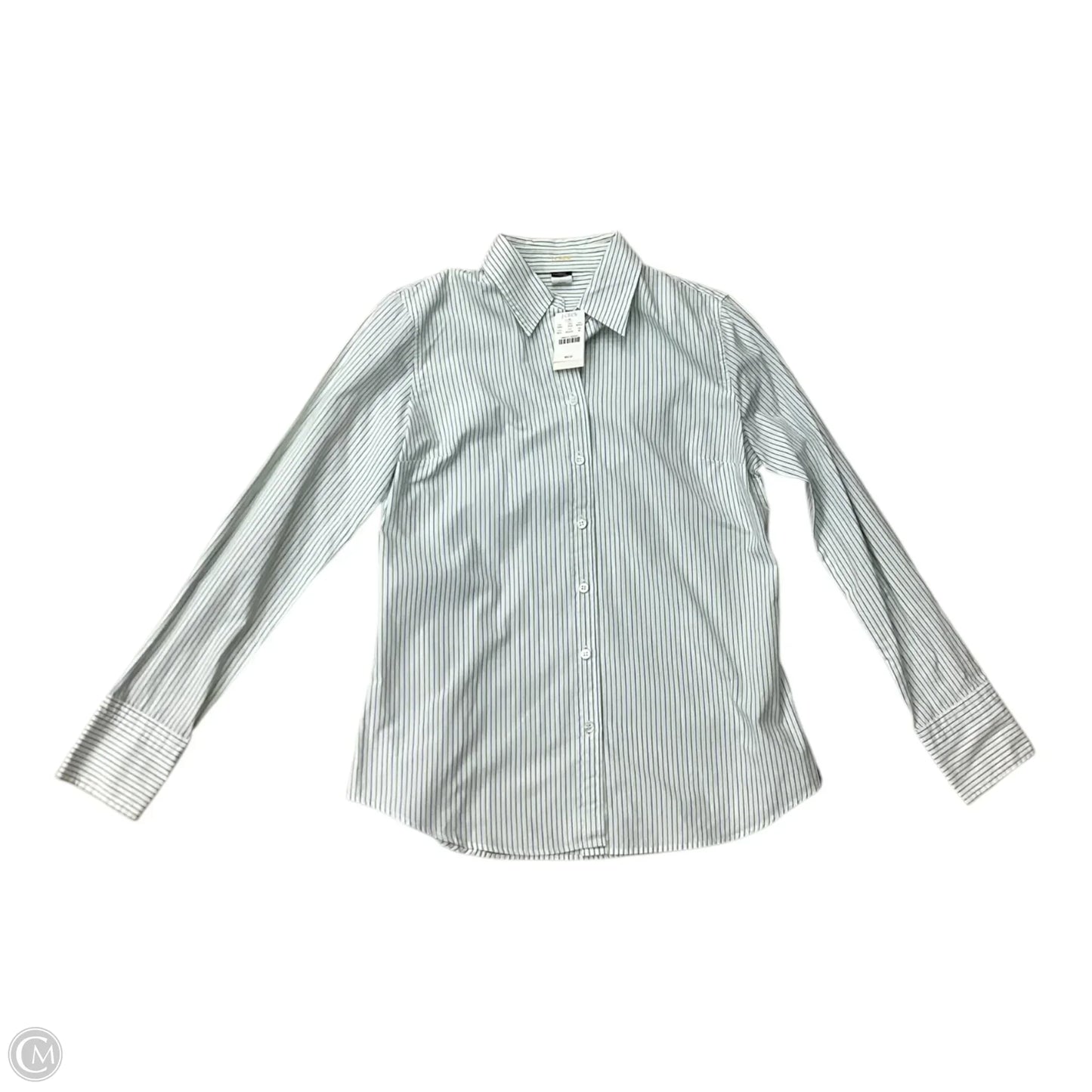 Blouse Long Sleeve By J. Crew In Striped Pattern, Size: M