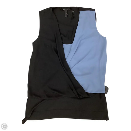 Top Sleeveless By Bcbgmaxazria In Black & Blue, Size: S