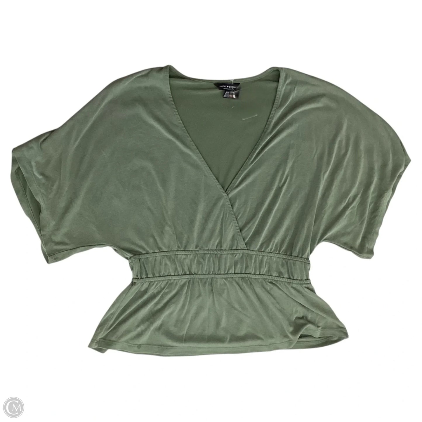 Blouse Short Sleeve By Lucky Brand In Green, Size: M