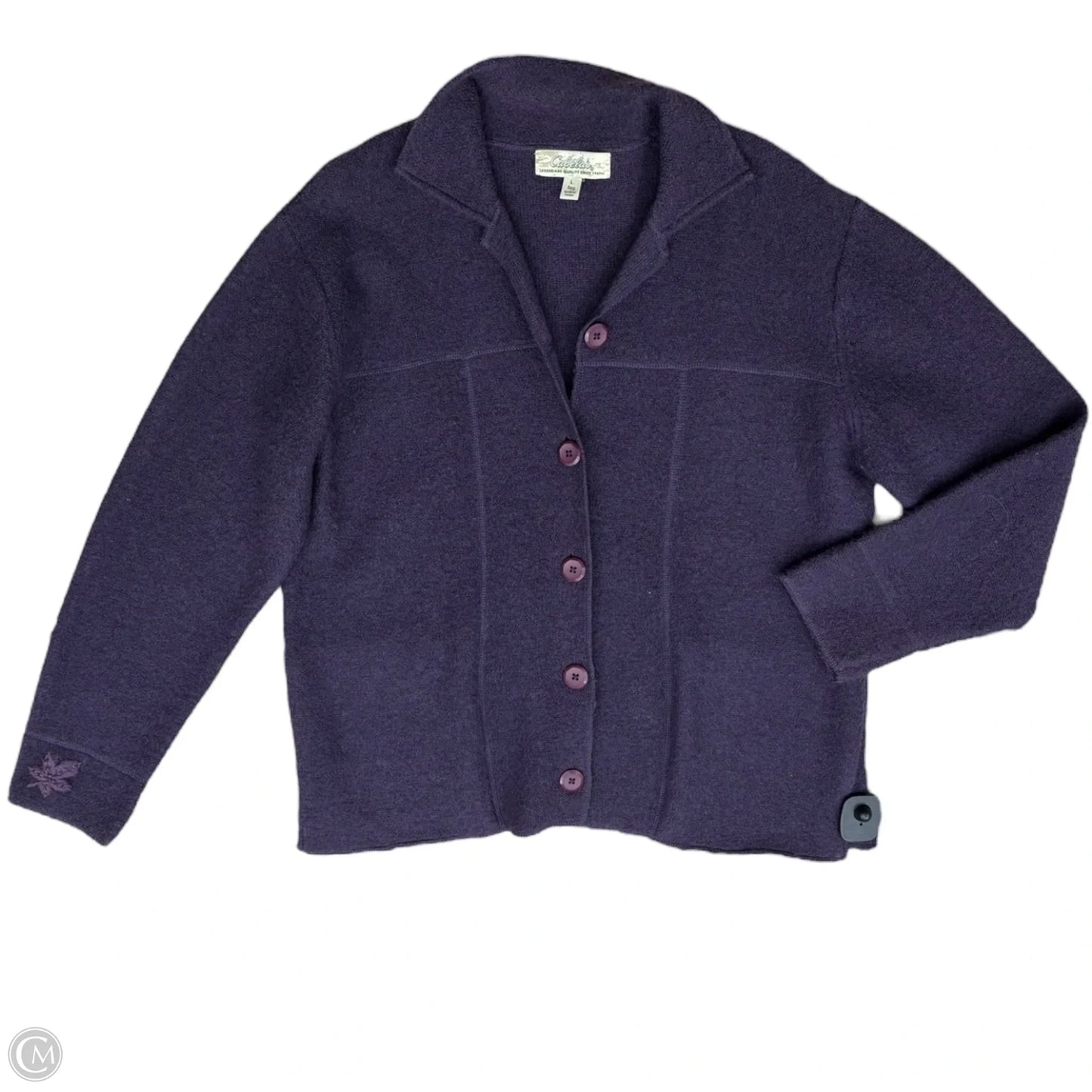 Coat Wool By Cabelas In Purple, Size: L