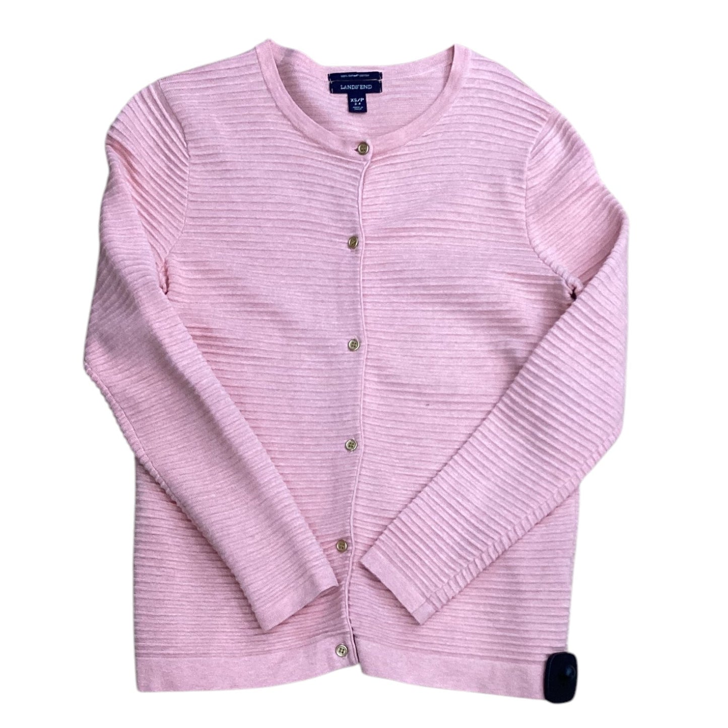 Sweater Cardigan By Lands End In Peach, Size: Xs