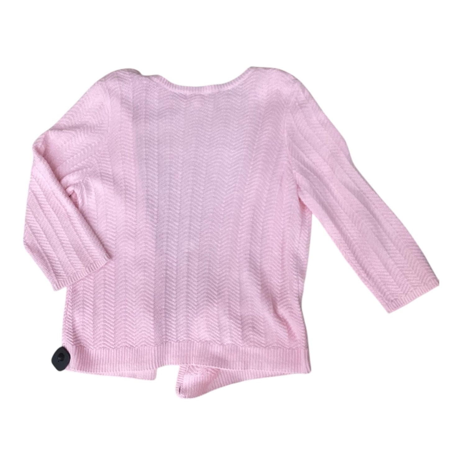 Sweater Cardigan By Christopher And Banks In Pink, Size: Xl