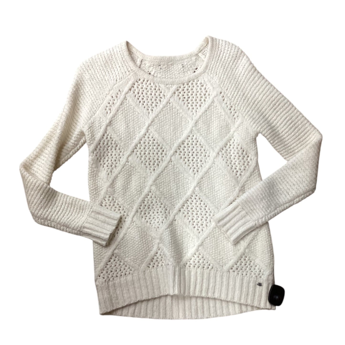 Sweater By American Eagle In Cream, Size: Xs