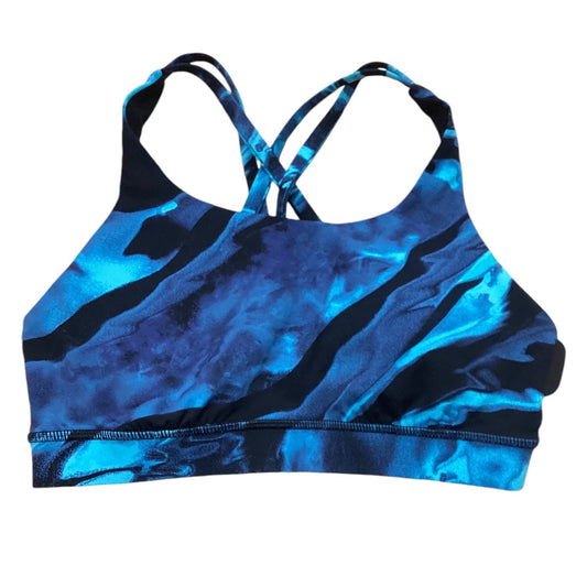 Athletic Bra By Lululemon In Black & Blue, Size: S