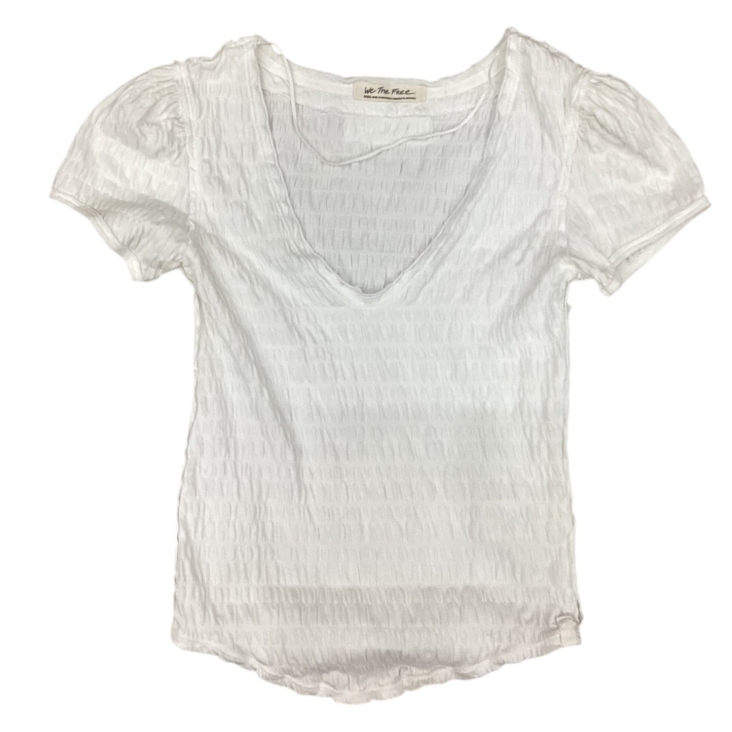 Top Short Sleeve Designer By We The Free In White, Size: S