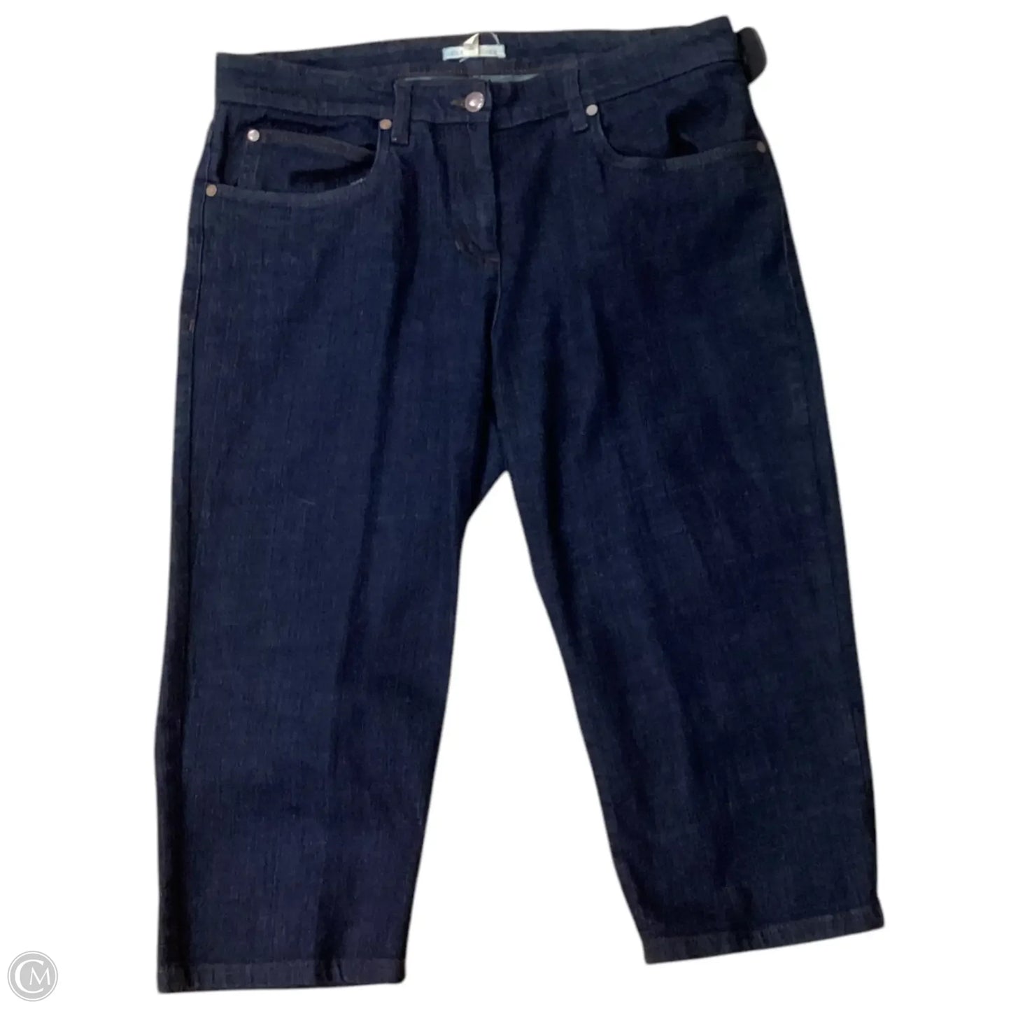 Capris By Eileen Fisher In Blue Denim, Size: 10