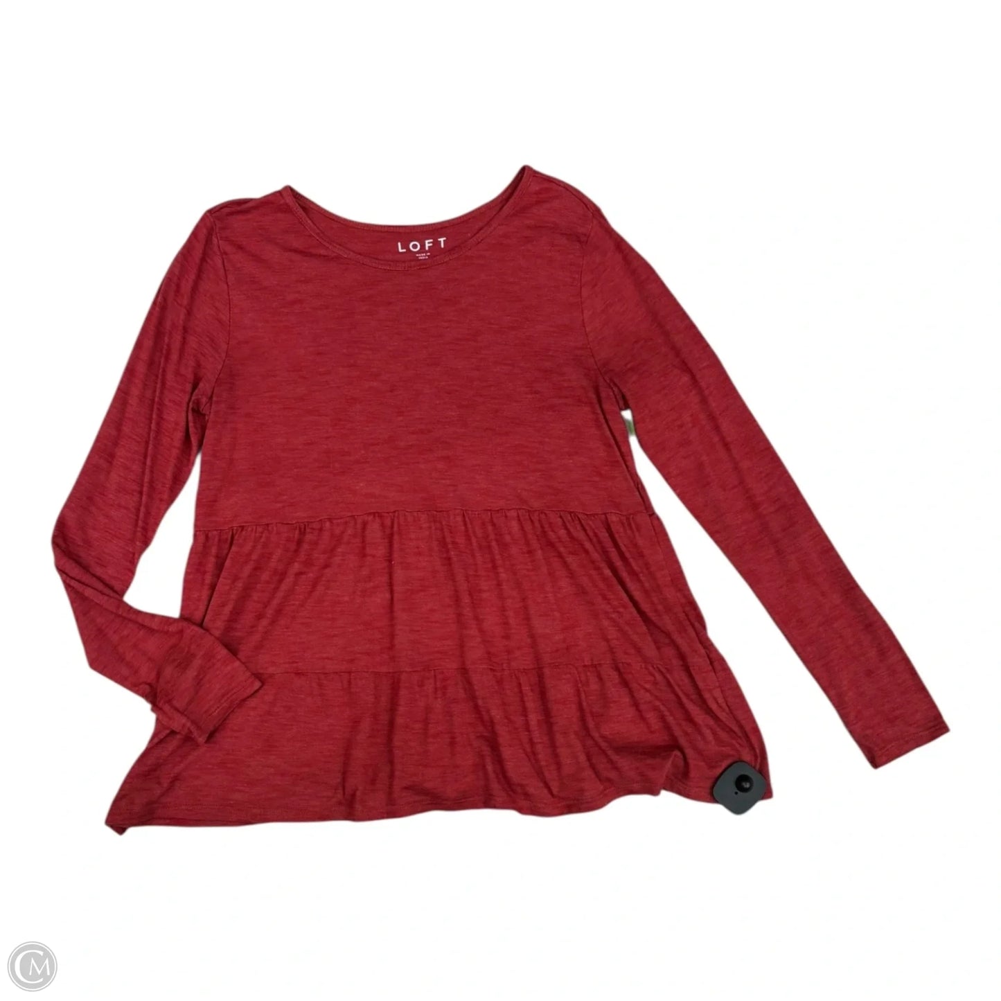 Top Long Sleeve By Loft In Red, Size: S