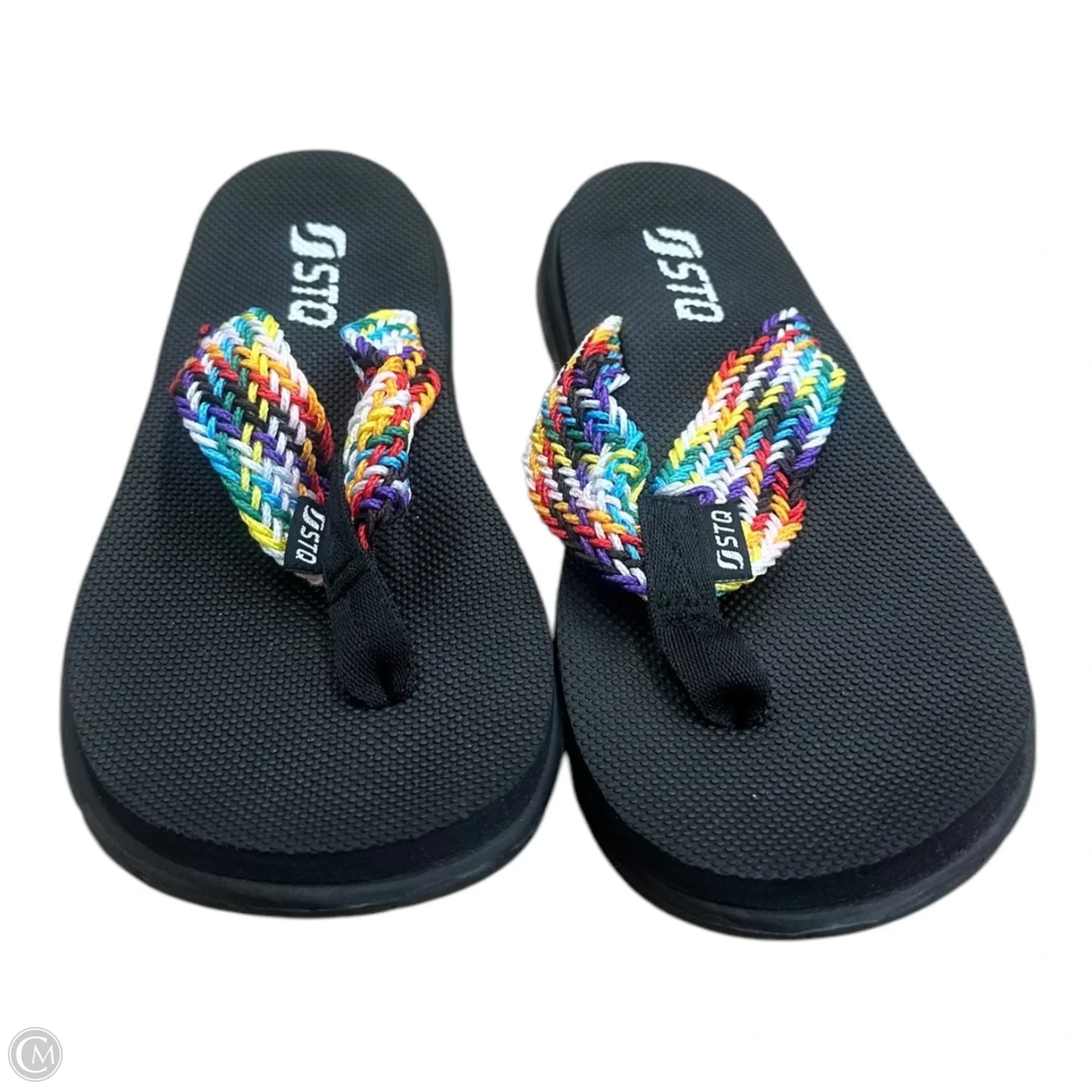 Sandals Flip Flops By Clothes Mentor In Rainbow Print, Size: 6