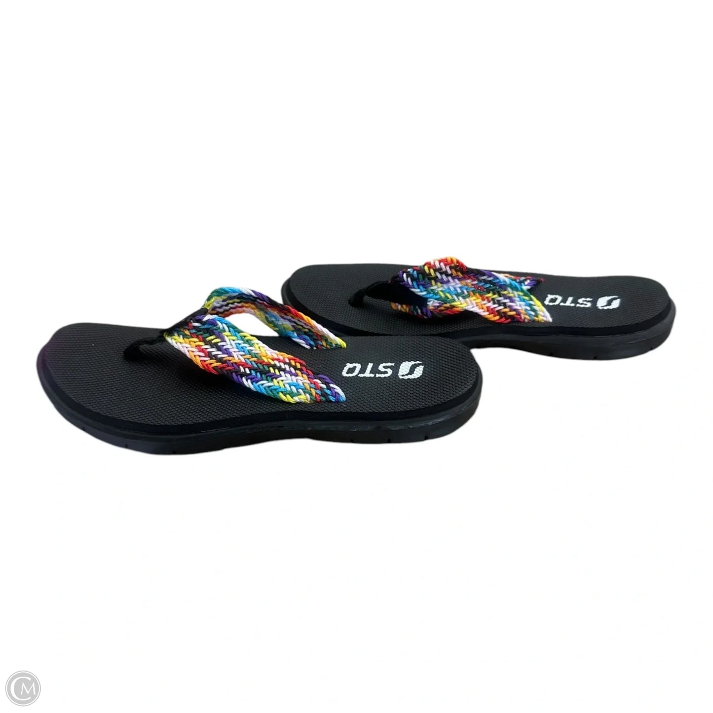 Sandals Flip Flops By Clothes Mentor In Rainbow Print, Size: 6