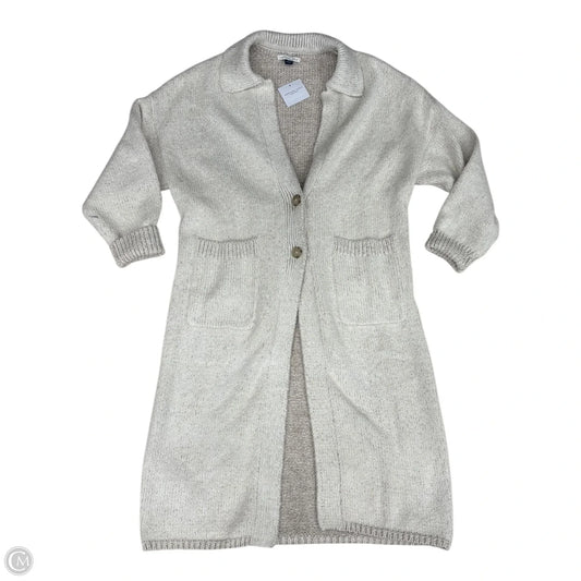 Sweater Cardigan By American Eagle In Cream, Size: S