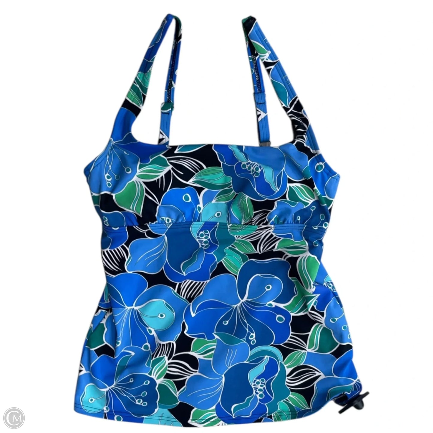 Swimsuit Top By Lands End In Blue & Green, Size: Xs