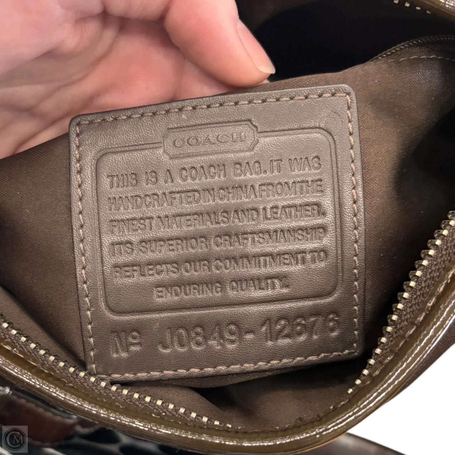 Handbag Designer By Coach, Size: Medium