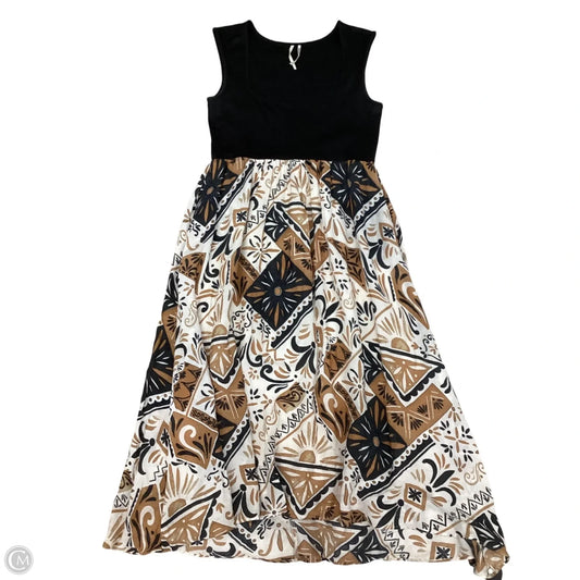 Dress Casual Maxi By Anthropologie In Black & Brown, Size: L
