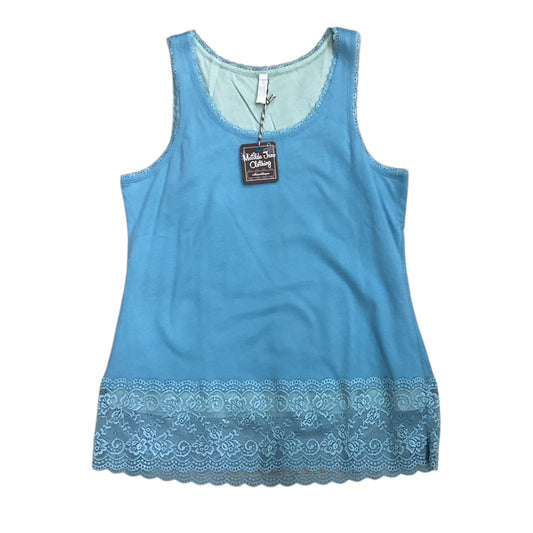 Tank Top Designer By Matilda Jane In Blue, Size: L