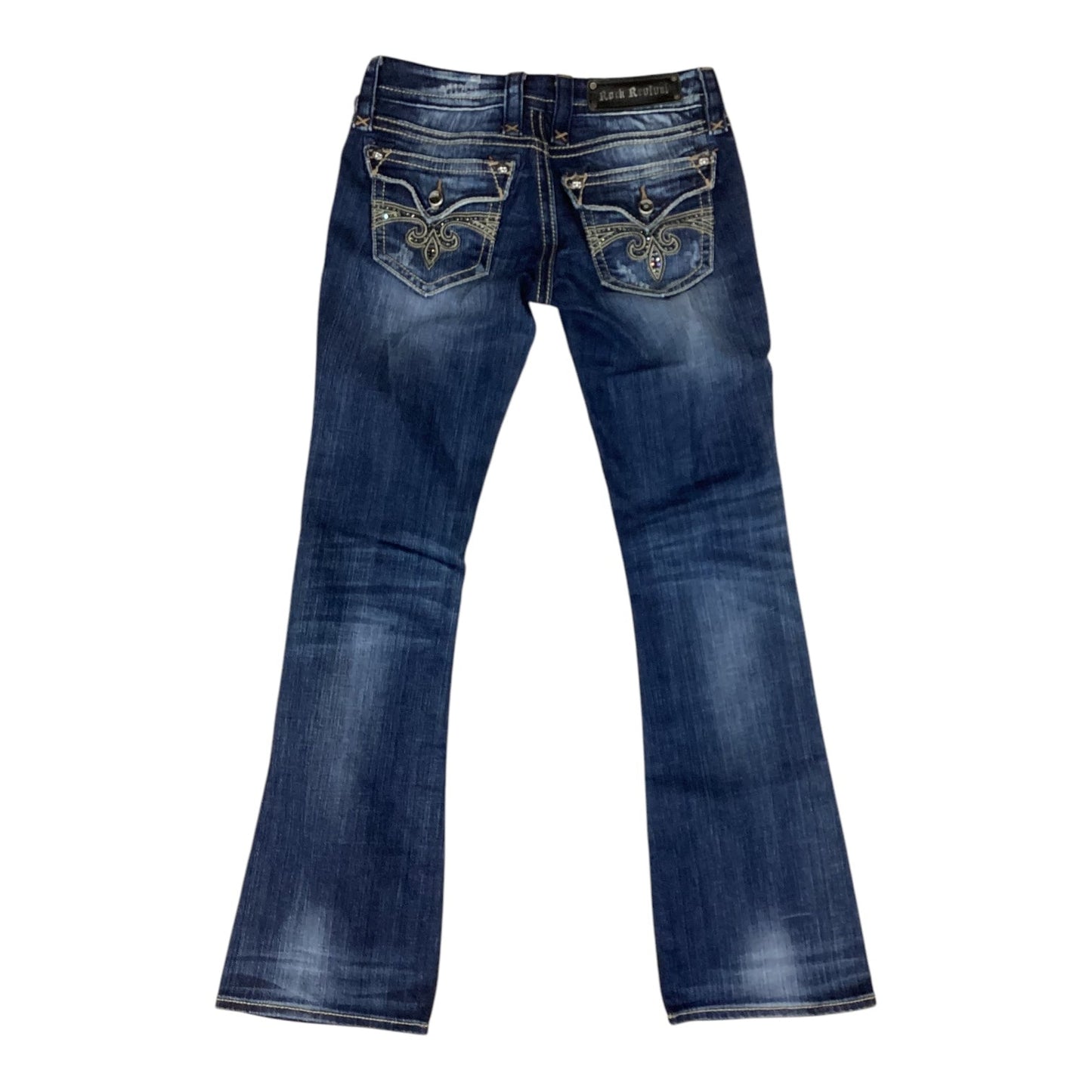 Jeans Designer By Rock Revival In Blue Denim, Size: 6