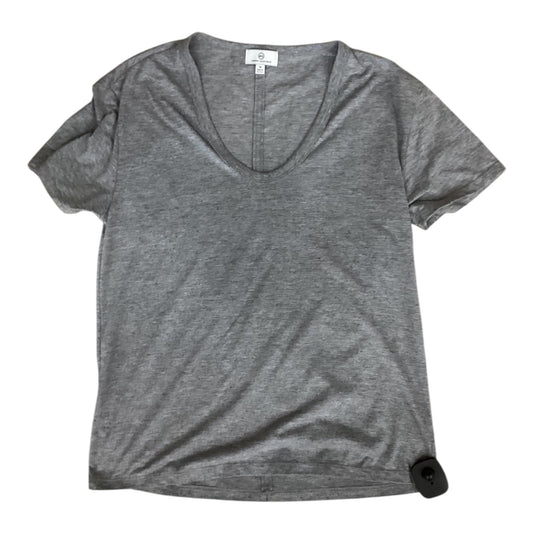 Top Short Sleeve Designer By Adriano Goldschmied In Grey, Size: S