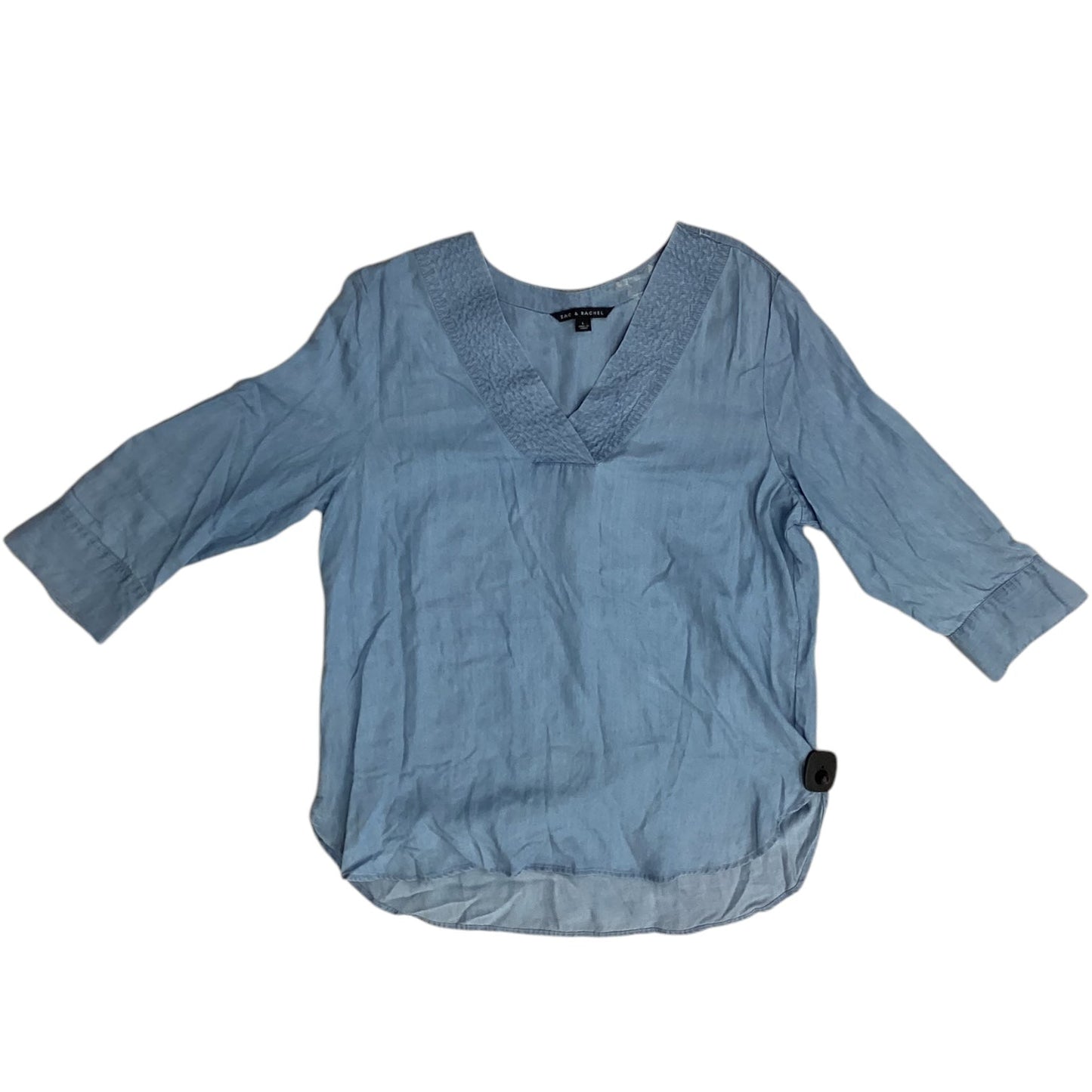 Top Long Sleeve By Zac And Rachel In Blue Denim, Size: L