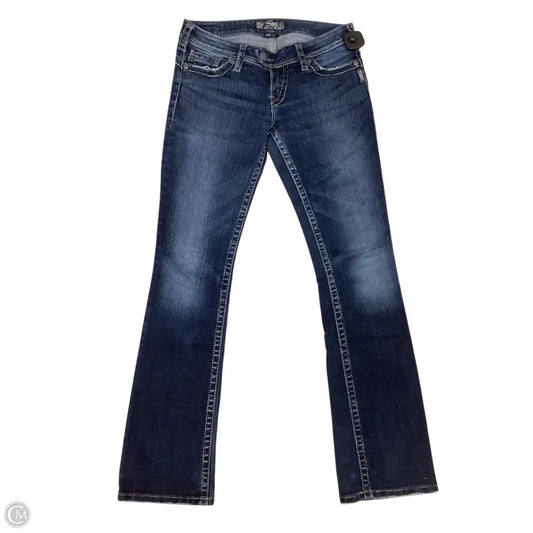 Jeans Boot Cut By Silver In Blue Denim, Size: 6