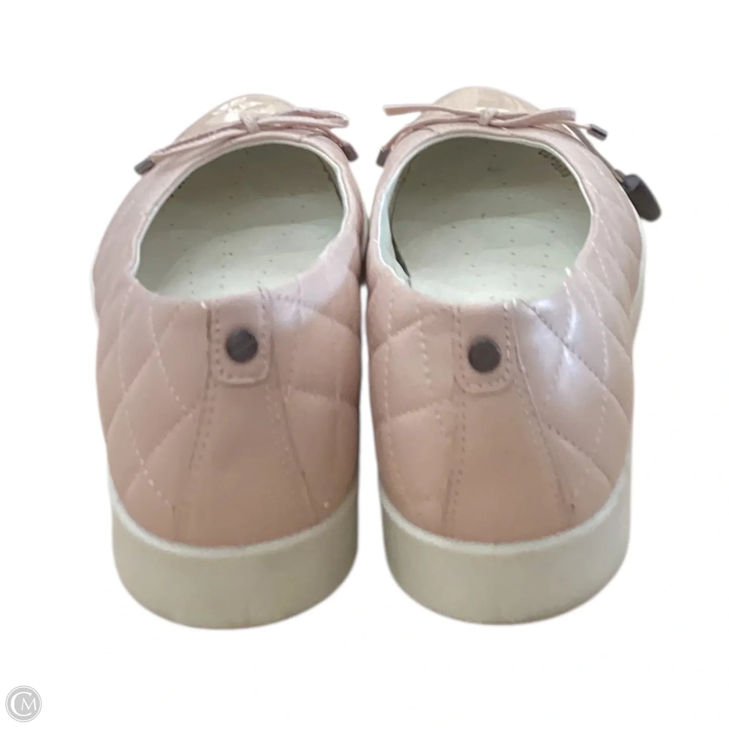 Shoes Flats By Ecco In Pink & White, Size: 9