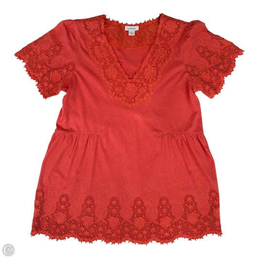 Top Short Sleeve By Sundance In Orange, Size: S