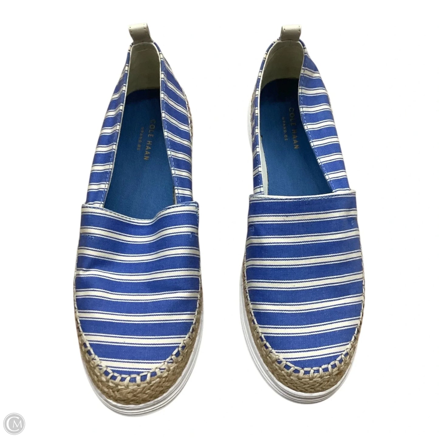 Shoes Flats By Cole-haan In Blue & White, Size: 10.5