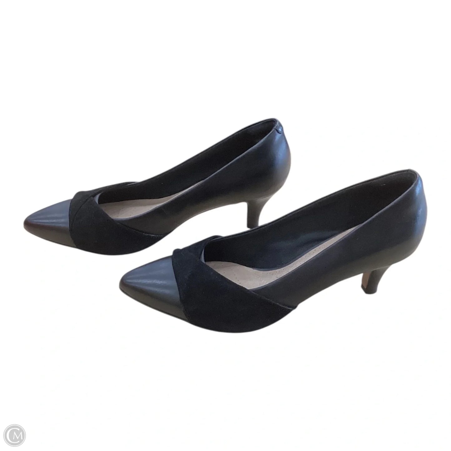 Shoes Heels Kitten By Clarks In Black, Size: 7.5