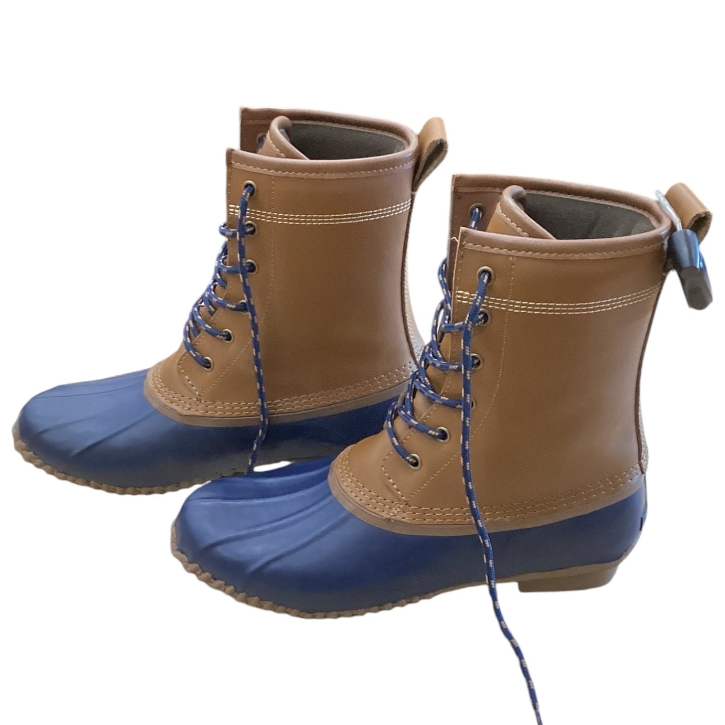 Boots Snow By Lands End In Blue & Tan, Size: 7