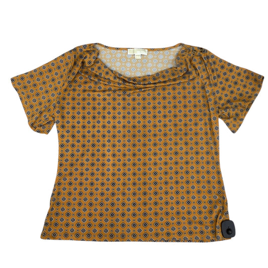 Top Short Sleeve Designer By Michael Kors In Gold, Size: L