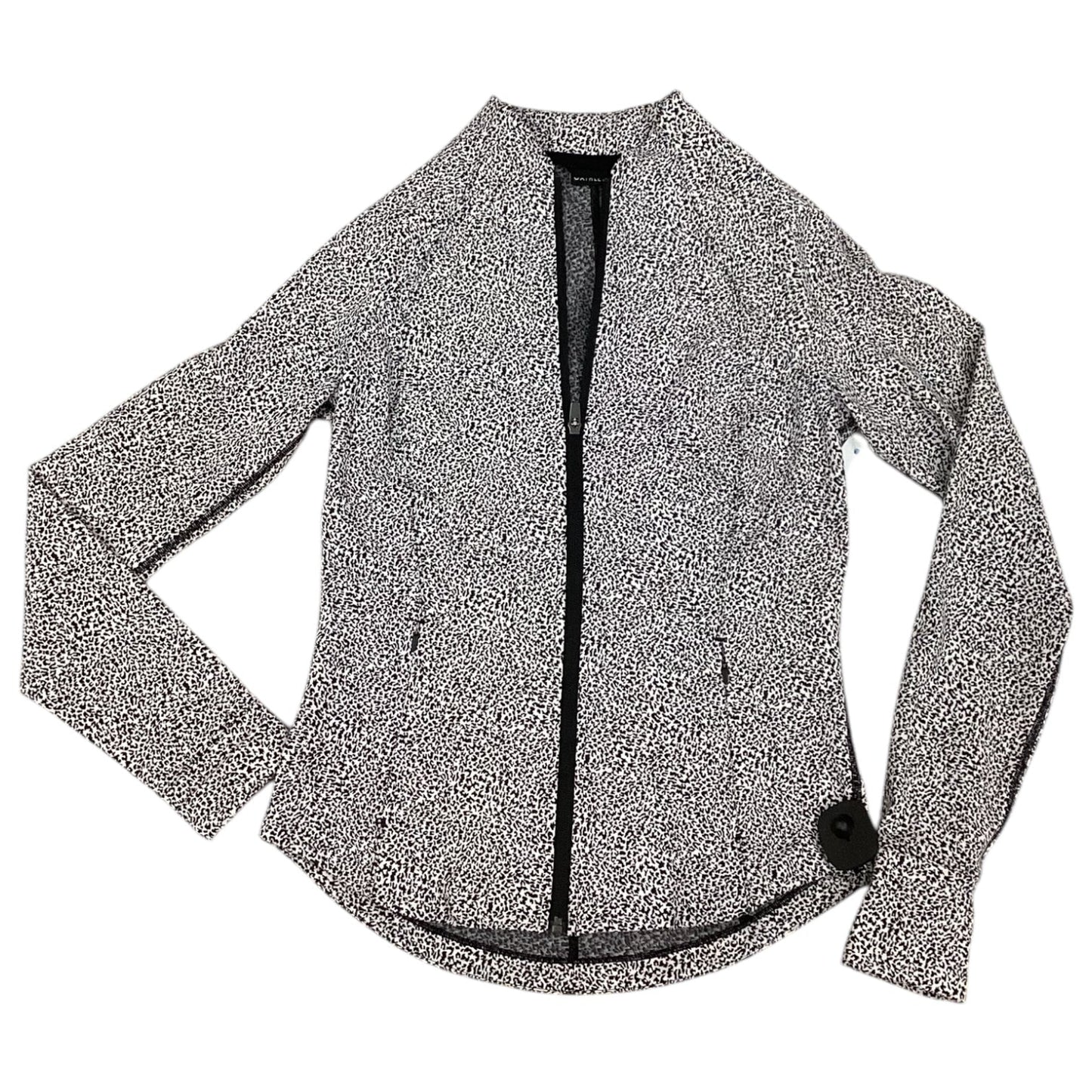 Athletic Jacket By Athleta In Black & White, Size: M