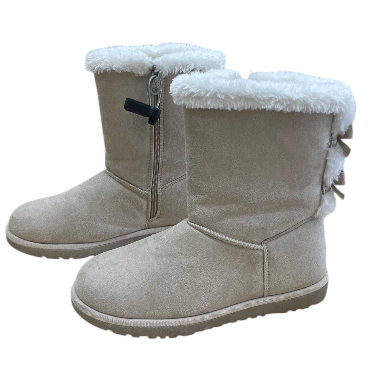 Boots Snow By Clothes Mentor In Beige, Size: 10