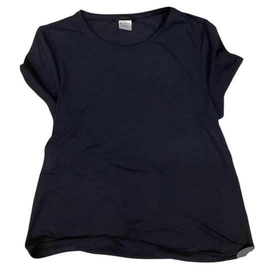 Athletic Top Short Sleeve By Athleta In Black, Size: M