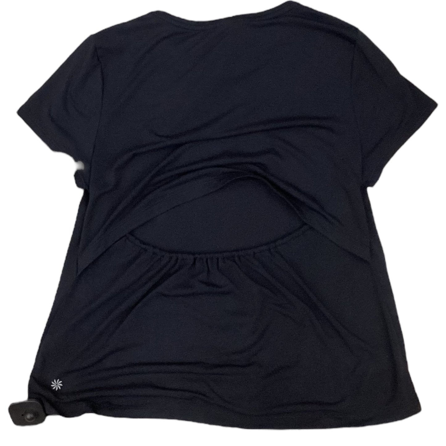 Athletic Top Short Sleeve By Athleta In Black, Size: M