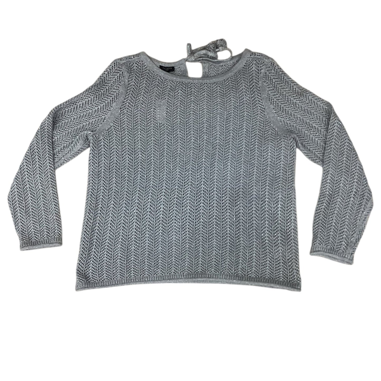 Sweater By Talbots In Grey & Silver, Size: Lp