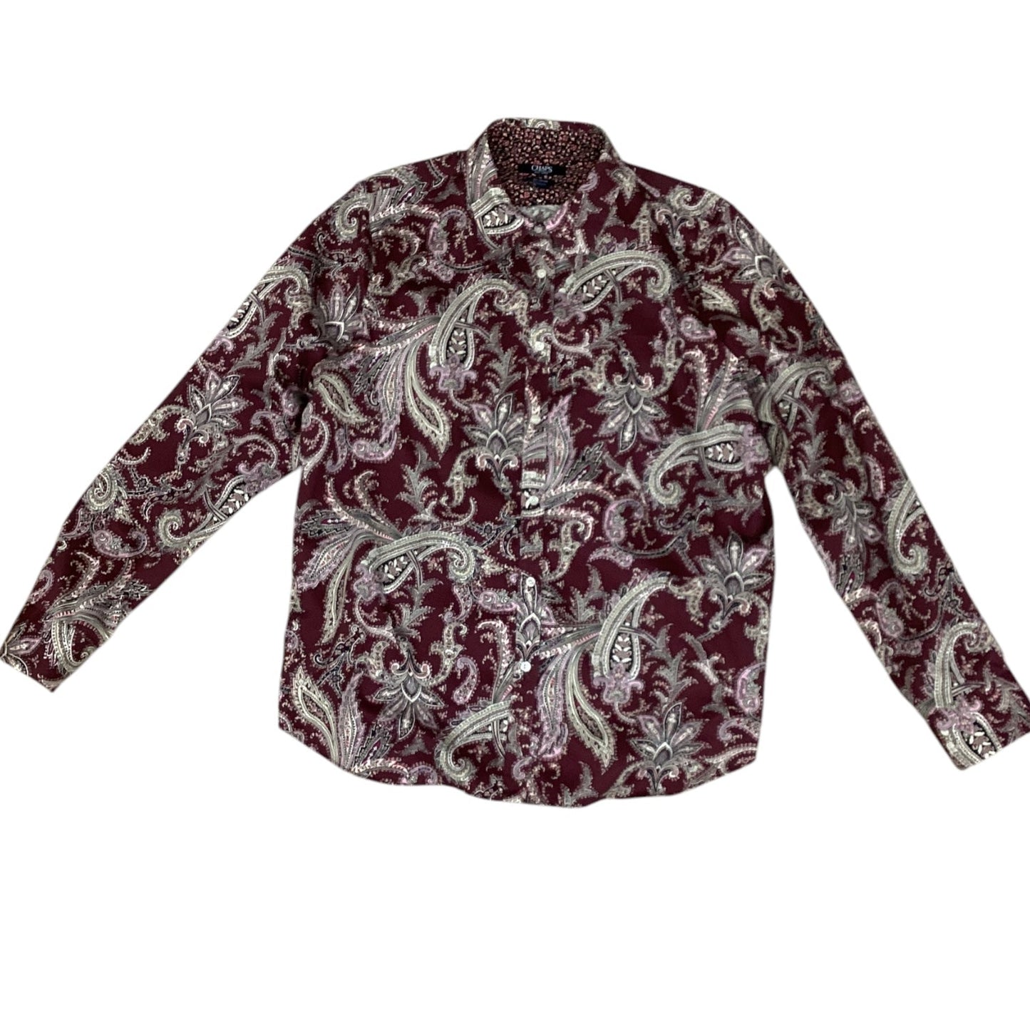 Top Long Sleeve By Chaps In Paisley Print, Size: Xl