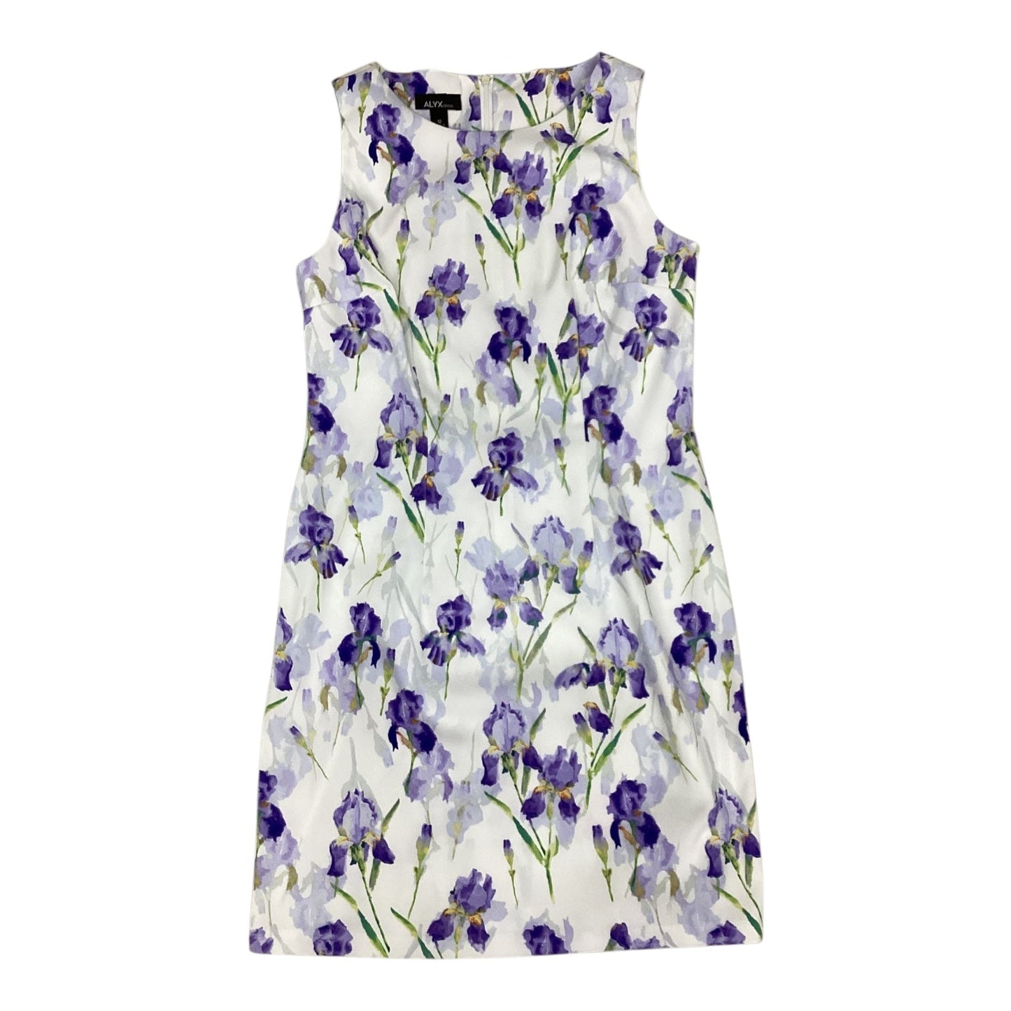 Dress Casual Midi By Alyx In Purple & White, Size: L