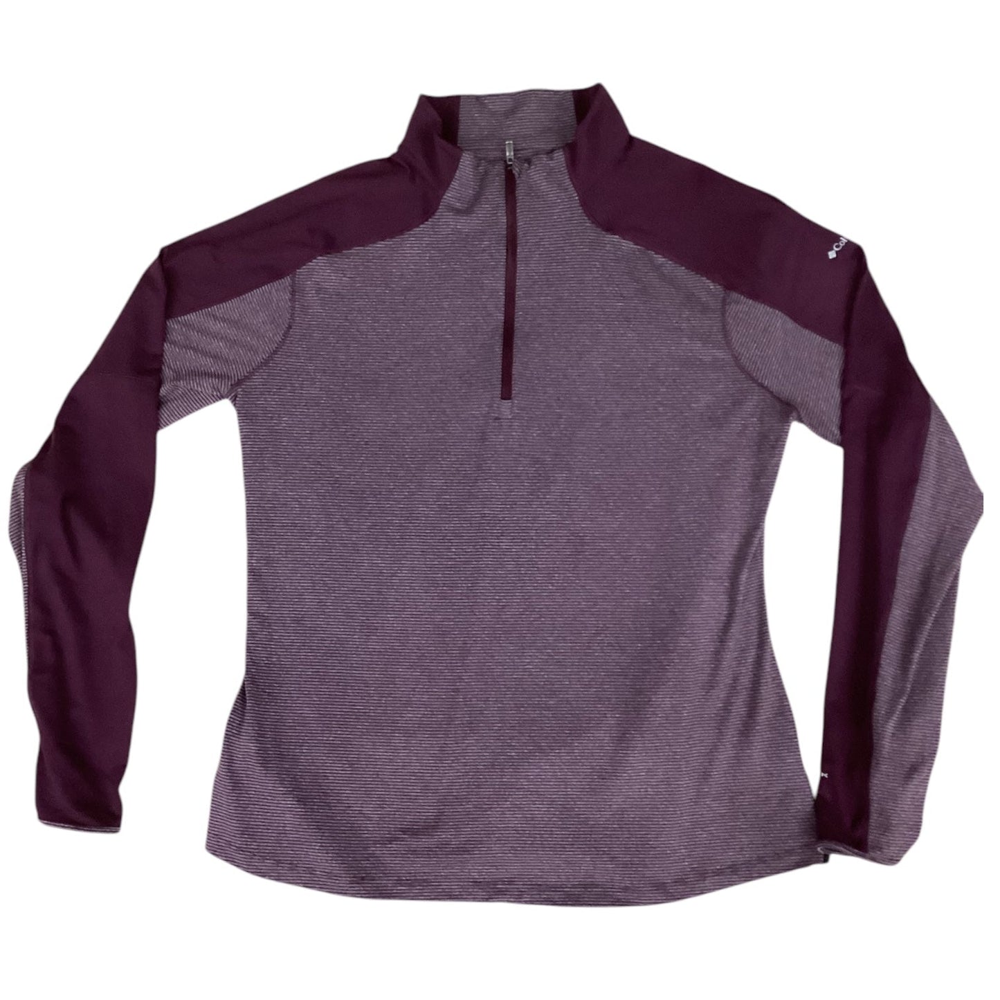 Athletic Top Long Sleeve Collar By Columbia In Purple, Size: 2x